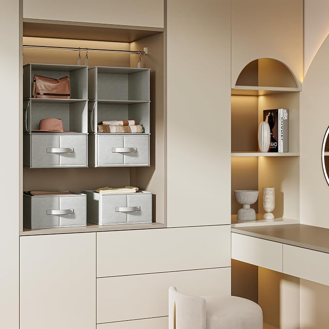 2 Pack 3-Shelf Hanging Closet Organizer - Image 8