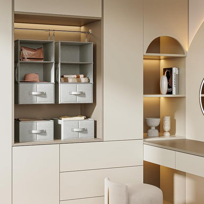 2 Pack 3-Shelf Hanging Closet Organizer - Image 8