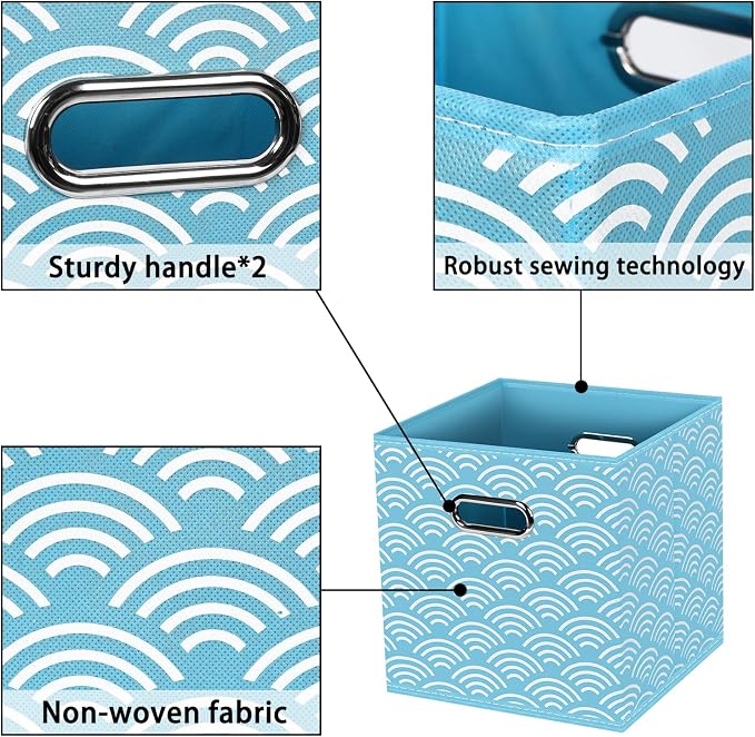 Fabric storage bins Cubes, Fabric Cube Organizer - Image 7