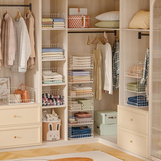 Yociyoga 6-Tier Stackable Closet Organizers and Storage Shelves, Closet Shelf - Image 8