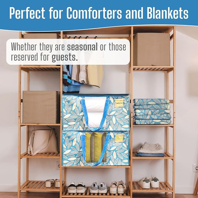 VENO 2 Pack Heavy Duty Moving Bags, Clothes and Comforter Storage Bags - Image 8