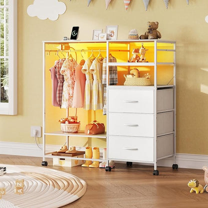 WLIVE LED Dresser for Bedroom, 3 Drawers - Image 7