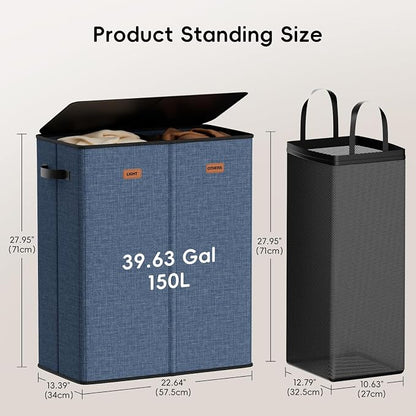 150L Double Laundry Hamper - Image 3