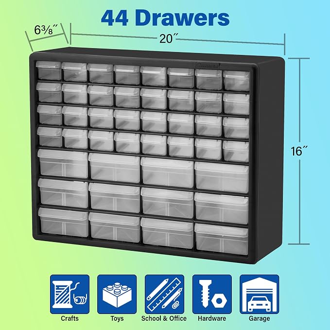 Akro-Mils 10144 44-Drawer & 10164 64-Drawer Plastic Storage Cabinets - Image 2