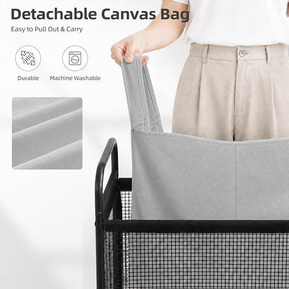 STORAGE MANIAC Rolling Laundry Hamper - Image 4