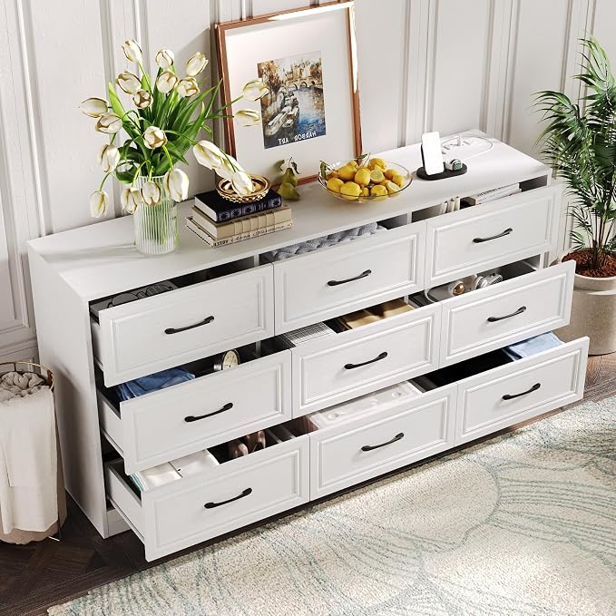 Fameill Dresser for Bedroom, 9 Drawer Wide Dresser Organizer by Fameill