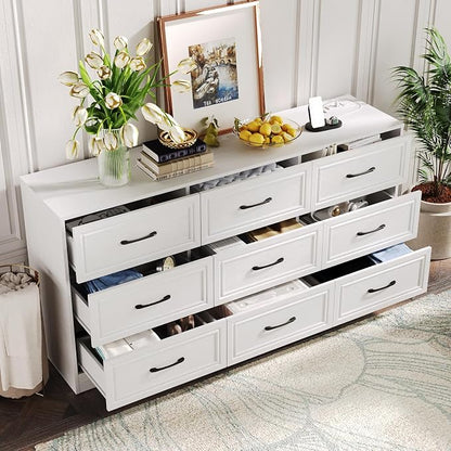 Fameill Dresser for Bedroom, 9 Drawer Wide Dresser Organizer by Fameill