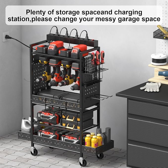 CCCEI Garage Power Tools Organizer Cart - Image 7