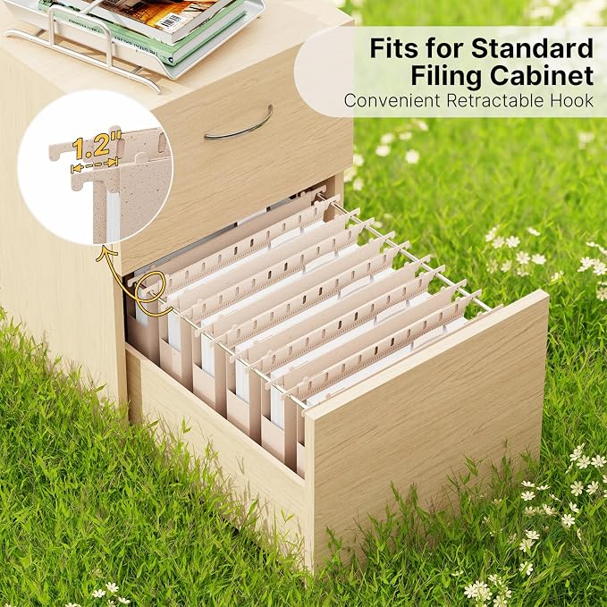 Wheat Straw Plastic Hanging File Folder Letter Size, Heavy Duty 1'' Expansion - Image 3