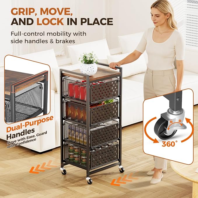5 Tier Kitchen Storage Cart - Image 6