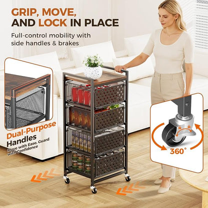 5 Tier Kitchen Storage Cart - Image 6