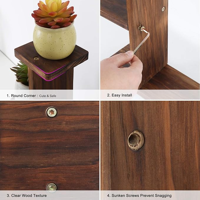 Wood Desktop Plant Stand Indoor - Image 6