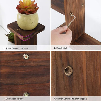 Wood Desktop Plant Stand Indoor - Image 6