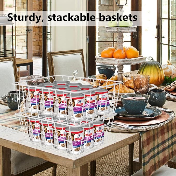4 Pack Deep Freezer Organizer Bins Stackable Wire Basket - Image 3