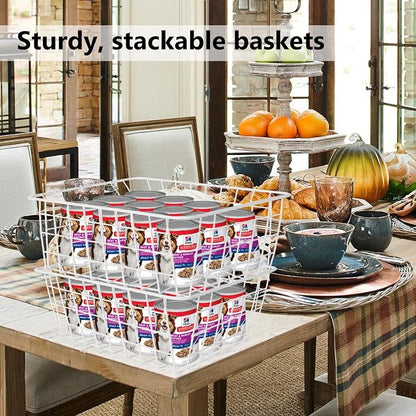 4 Pack Deep Freezer Organizer Bins Stackable Wire Basket - Image 3