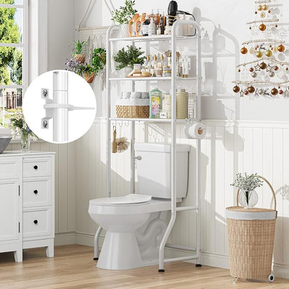 Simple Trending Over The Toilet Storage Rack, Metal 3 Tier Bathroom Organizer - Image 4