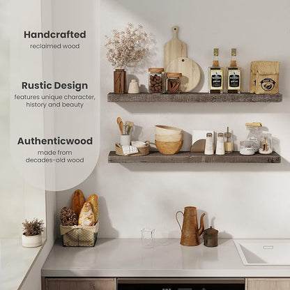 Floating Shelves Reclaimed Barnwood - Image 6