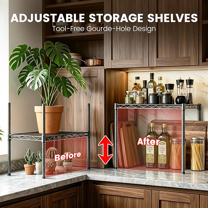 Xcity Storage Shelves, 1 Tier Heavy Duty Metal Shelving Unit, 350 LBS - Image 4