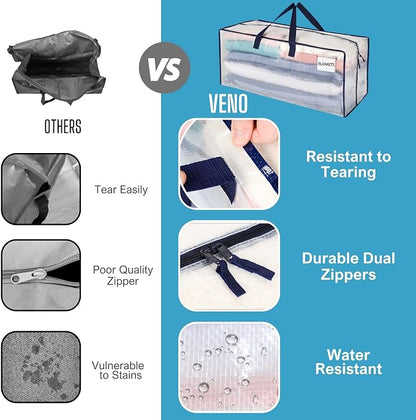 VENO 2 Pack Moving Bags w/Backpack Straps, Heavy Duty, Moving Boxes Alternative - Image 4