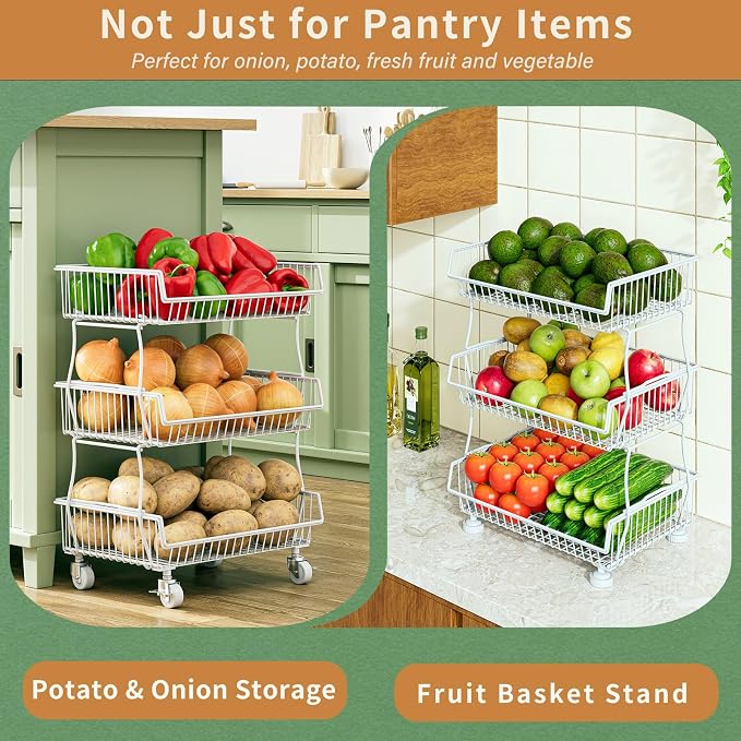 OKZEST Pantry Organizers and Storage Cart - Image 6