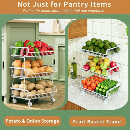 OKZEST Pantry Organizers and Storage Cart - Image 6
