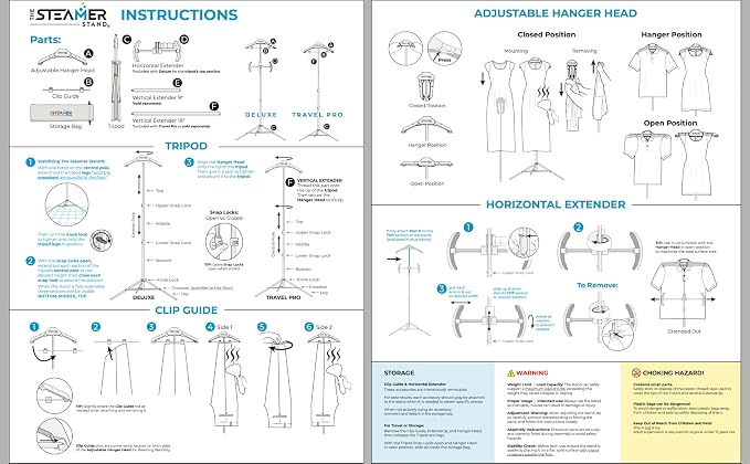 Deluxe | Adjustable Standing Garment Steaming Rack - Image 6