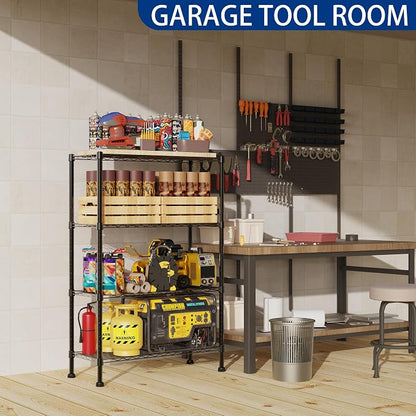 REGILLER 4-Wire Shelving Metal Storage Rack Adjustable Shelves, Standing - Image 4