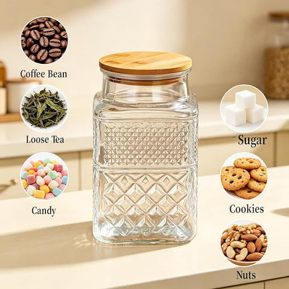 Large Glass Storage Jar, 60 FL OZ Glass Food Storage Containers - Image 9