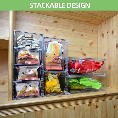 Clear Stackable Acrylic Storage Drawers, Plastic Organizer Bins - Image 2