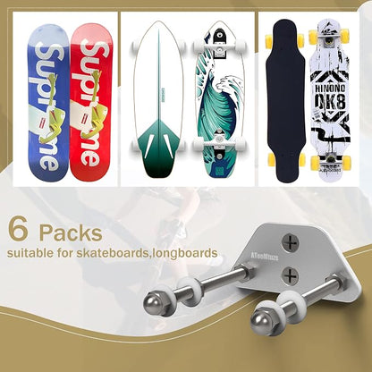 Skateboard Wall Mount Display-Aluminum Ramp Shape Skateboard Deck Wall Mount - Image 2