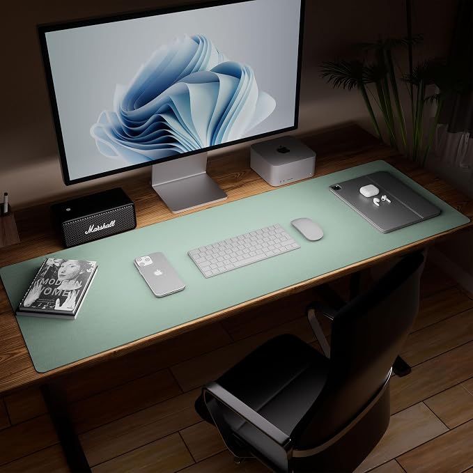 Aothia Leather Desk Pad Protector, Office Desk Mat, Large Mouse Pad, Laptop - Image 7