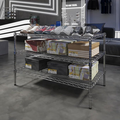 24" Deep x 42" Wide x 27" Height Wire Shelving Kit | 3-Tier | NSF Commercial - Image 2