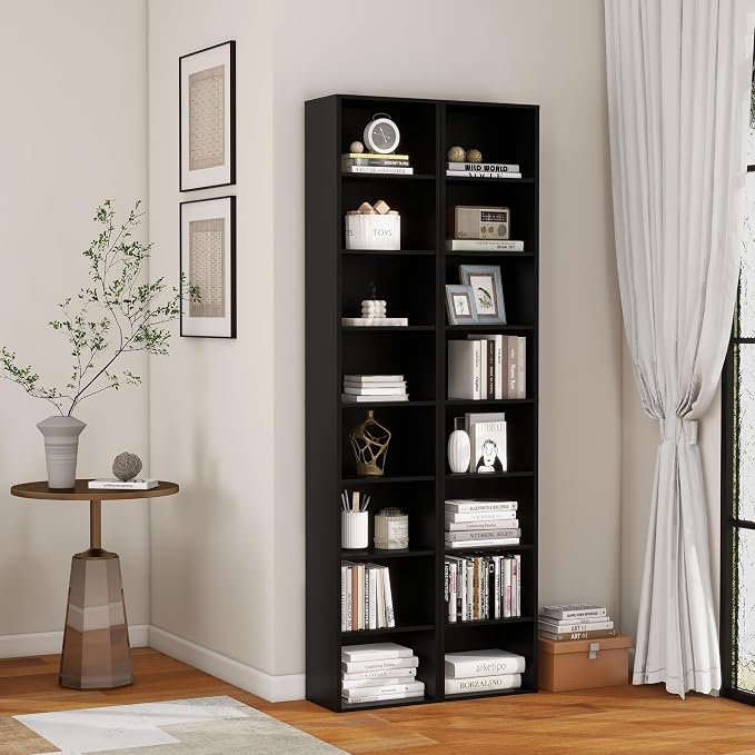 Panana 8 Tier Storage Shelf Bookcase, Slim Organizer Shelves Cabinet Tall - Image 5