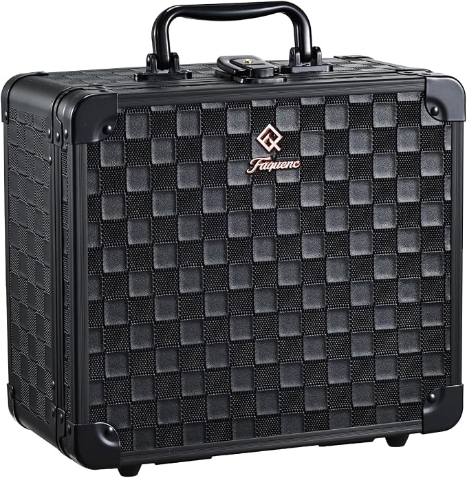 Makeup Case with Magnetic Lighted Mirror 10.15 IN Makeup Organizer Box Travel by Faquenc