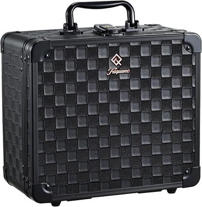 Makeup Case with Magnetic Lighted Mirror 10.15 IN Makeup Organizer Box Travel by Faquenc