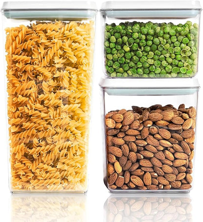 Pop Top Food Storage Containers, Leakproof Pantry Food Storage Containers by Tourdeus