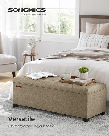 SONGMICS Storage Ottoman Bench, Foot Rest - Image 3