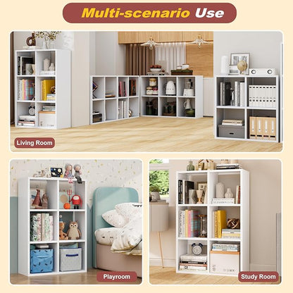 6 Cube Storage Organizer, Metal Cubby Storage Shelf, Small Box Bookshelf - Image 4