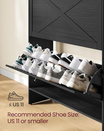 VASAGLE Shoe Storage Cabinet Organizer - Image 5