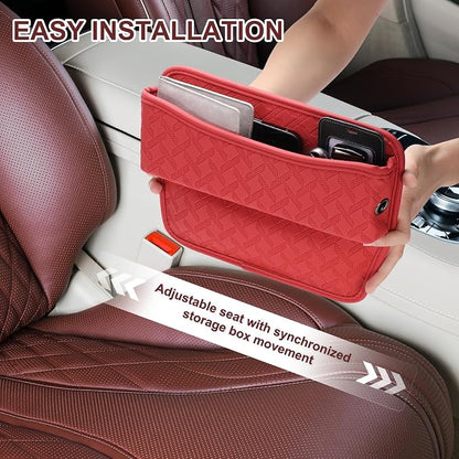 HARFINGTON Car Seat Gap Filler Organizer 11.5 x 8 x 2.1 Inch Leather Universal - Image 5