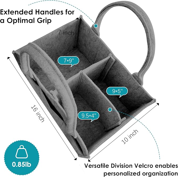 Cute Castle 2 Pack Diaper Caddy Organizer - Image 2