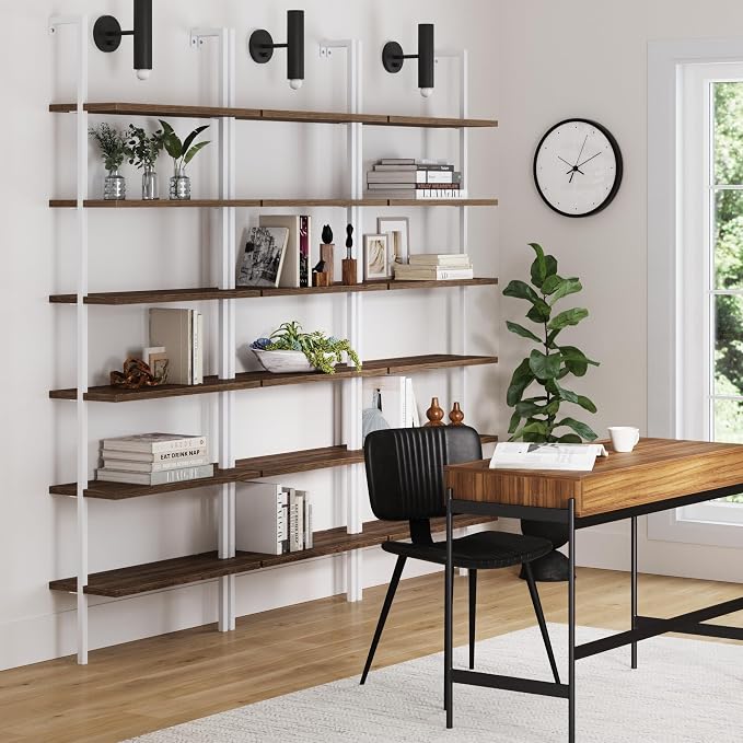 Nathan James Theo 6-Shelf Tall Bookcase, Wall Mount Bookshelf - Image 3