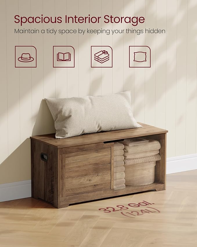 VASAGLE Storage Chest, Storage Bench - Image 5
