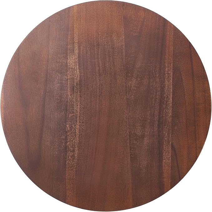 VEVOR 24 in Wood Lazy Susan Turntable, 360° Rotation Round Clear Tabletop - Image 9