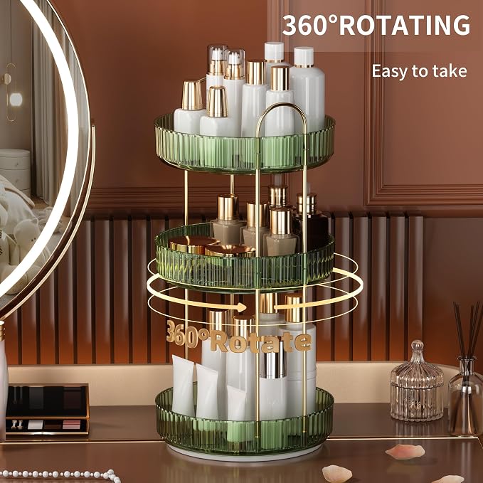 YCIA&DONE 360 Rotating Makeup Organizer and Storage - Image 2