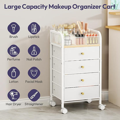 SWTYMIKI Rolling Makeup Organizer Cart - Image 4