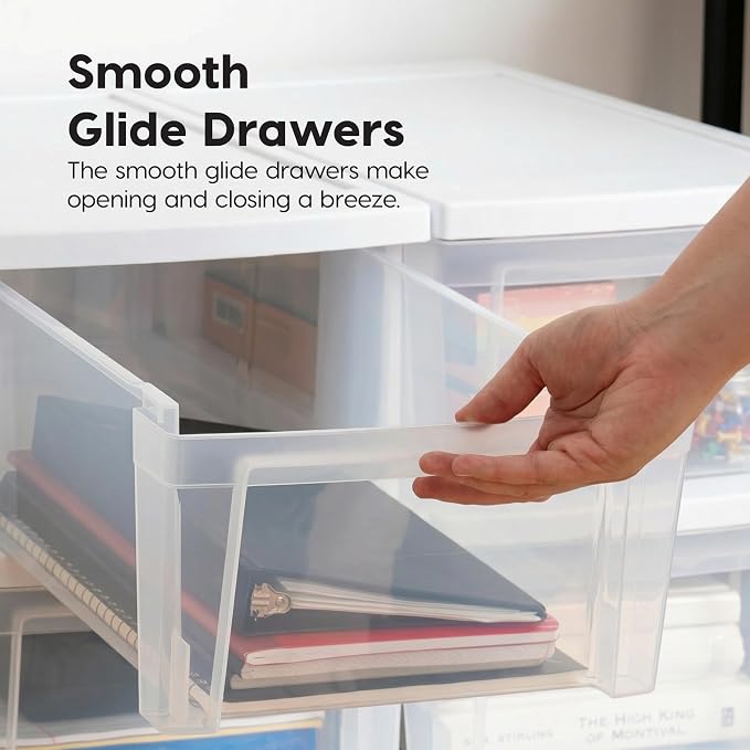 IRIS USA 3-Drawer Slim Narrow Storage Organizer, school essentials, beauty items - Image 5