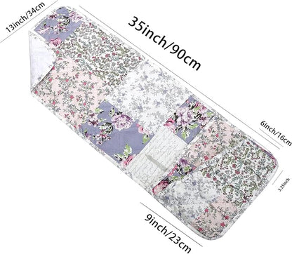 Brilliant Sunshine Rose Toile Couch Sofa Armrest 5 Pockets Organizer, Slip - Image 2