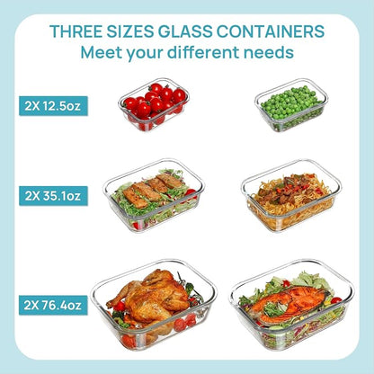 Vtopmart 2.26L/76oz Extra Large Glass Food Storage Containers - Image 6