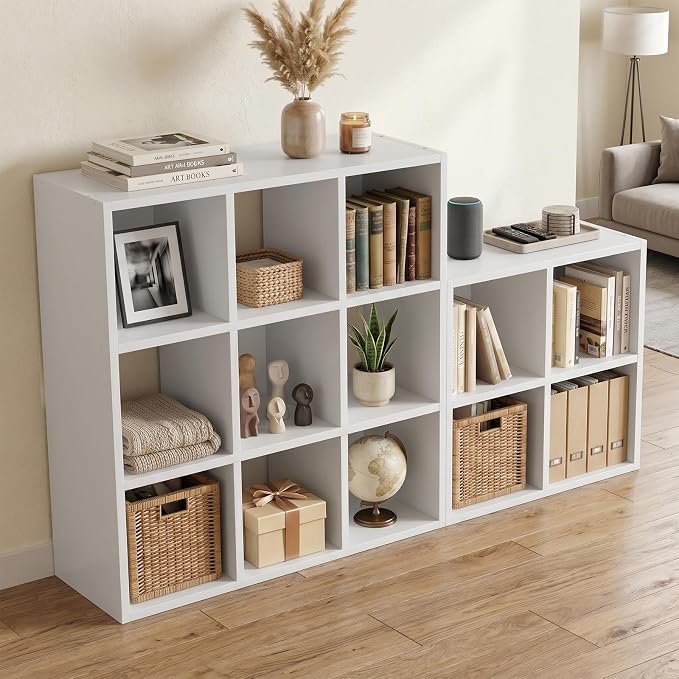 LUCKLIFE 9-Cube Storage Organizer, Stackable Modular Bookcase Shelf - Image 8